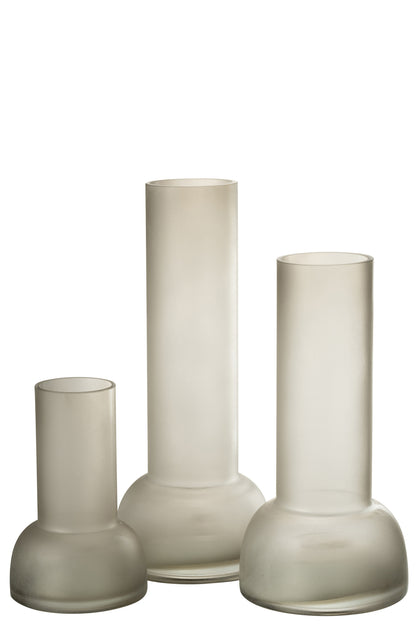 Vase/Candleholder Yara Glass Greige Large