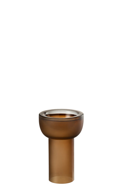 Vase/Candleholder Yoko Glass Brown Small
