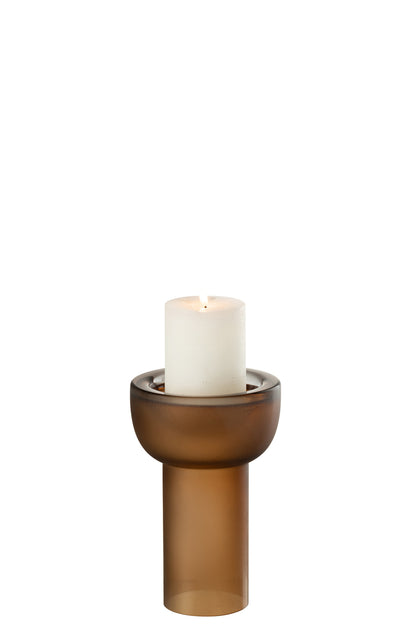 Vase/Candleholder Yoko Glass Brown Small