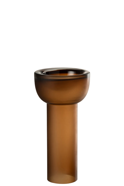 Vase/Candleholder Yoko Glass Brown Medium
