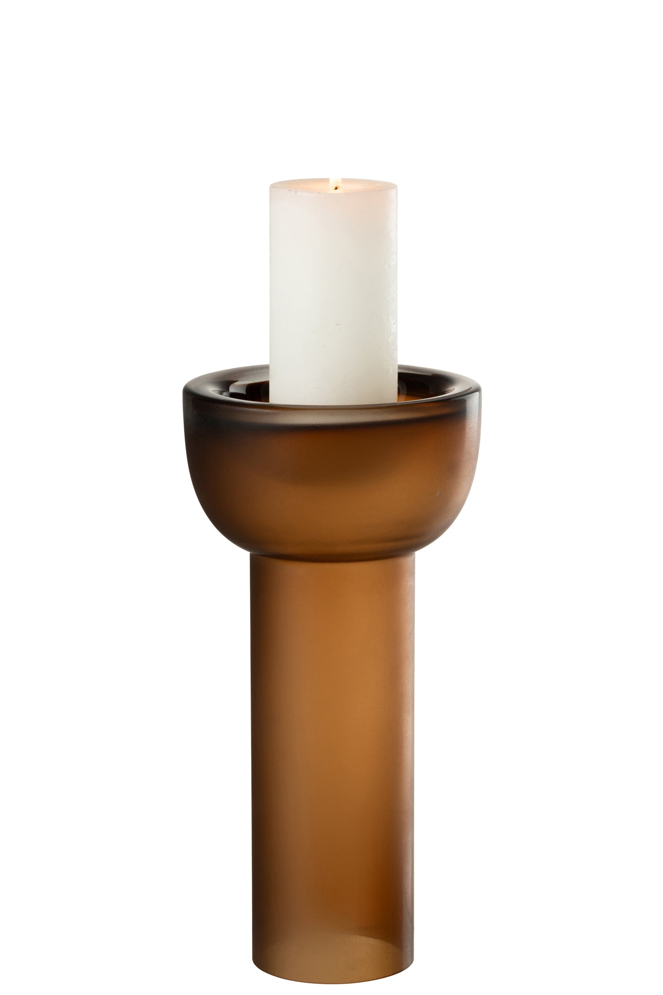 Vase/Candleholder Yoko Glass Brown Medium