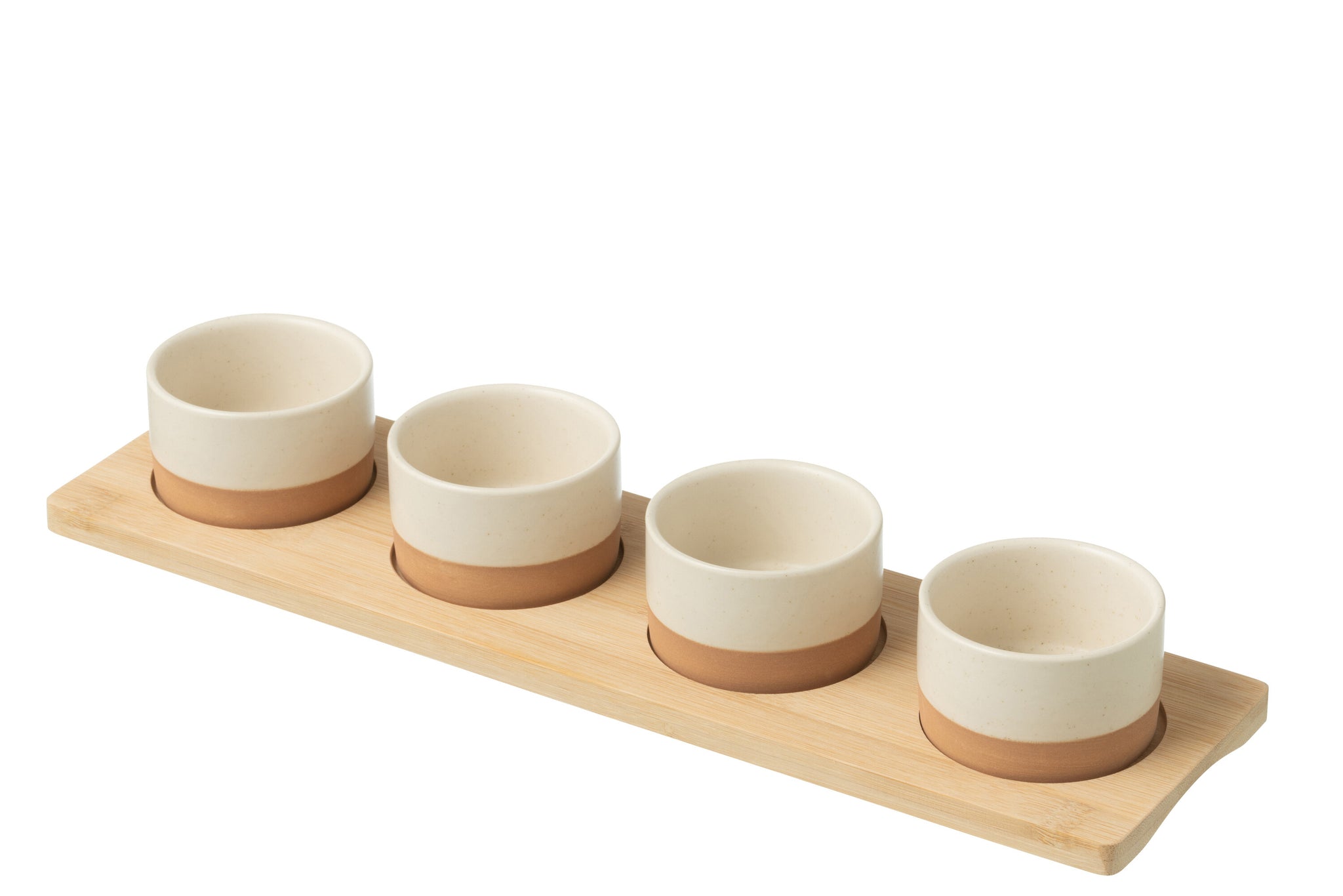 Tapas Service 4 Sets+Bamboo Tray Windowbox White/Natural