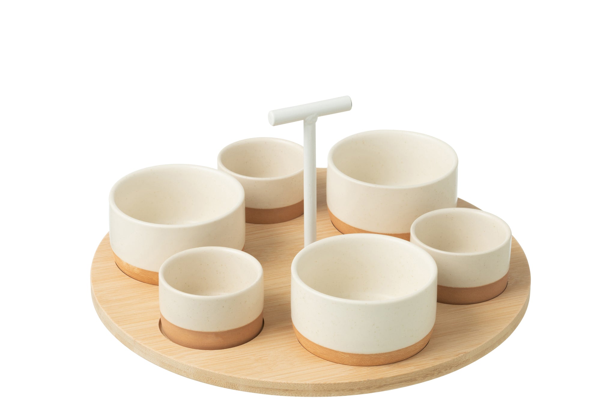 Tapas Service 6 Sets+ Bamboo Tray Windowbox White/Natural