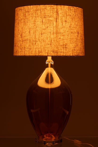Table Lamp Glass Amber