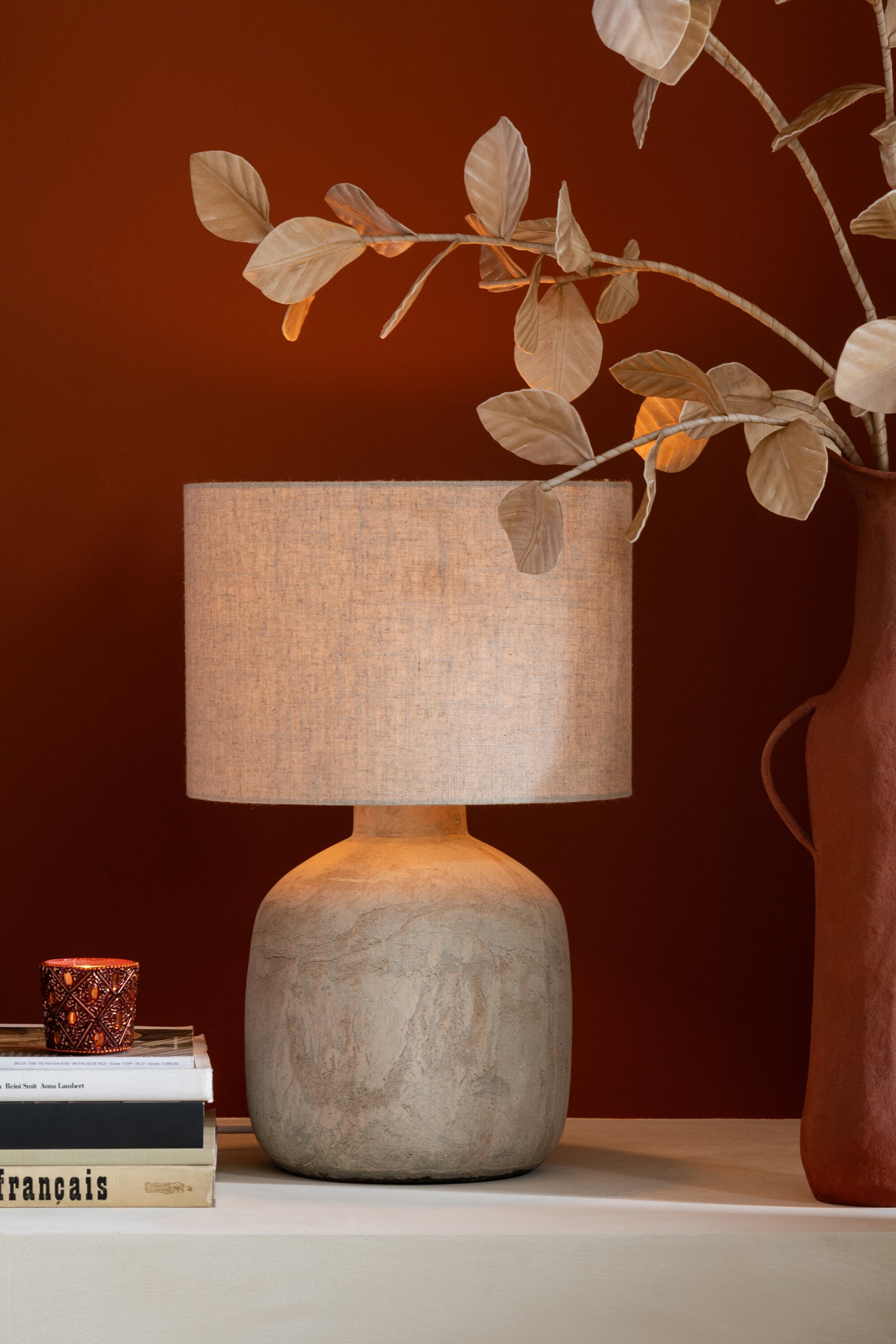 Table Lamp Mia Terracotta Beige Small