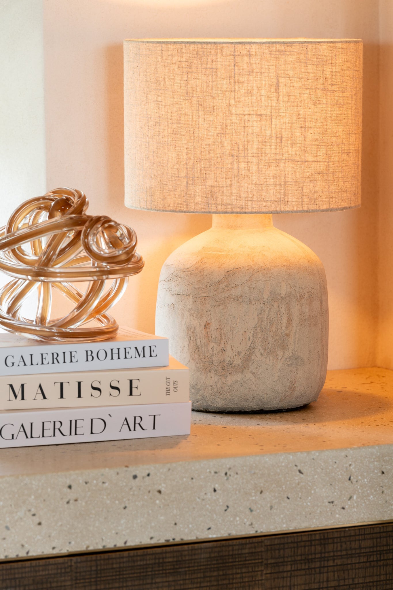 Table Lamp Mia Terracotta Beige Small