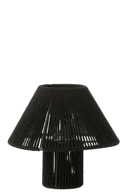 Table Lamp Led Metal/Cotton Black