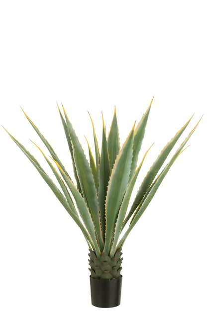 Agave Yellow Edge Pot Artificial Green