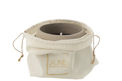 Outdoor Candle Cyra Cement Grey Medium-31 Hours