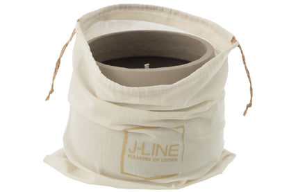 Outdoor Candle Cyra Cement Grey Large-48 Hours