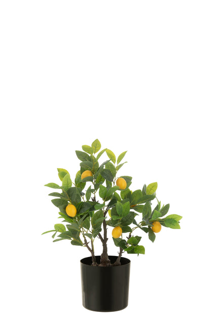 Künstlicher Zitronenbaum im Topf, grün, klein