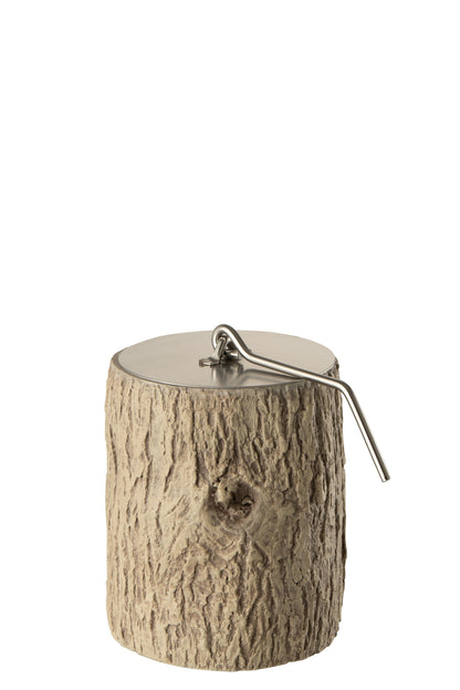 Fire Pit Round Trunk Cement Brown