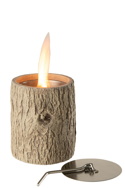 Fire Pit Round Trunk Cement Brown