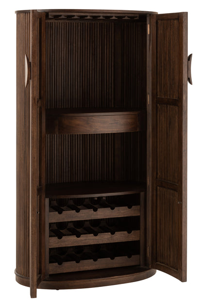 Bar Closet Reyi Mango Wood Dark Brown
