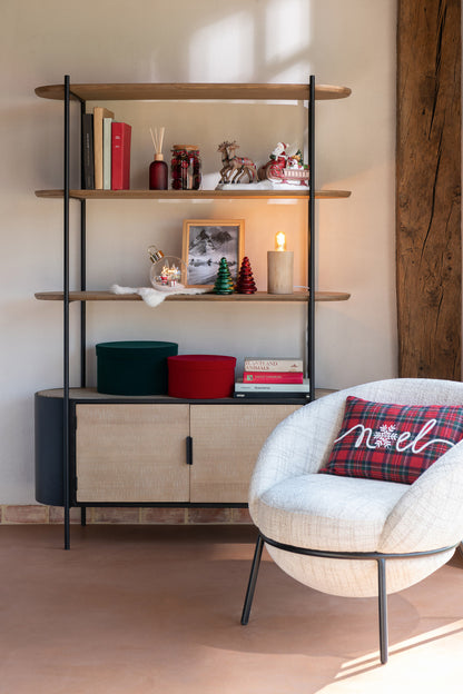 Esszimmerstuhl mit Eisenbeinen, Eisenbeige/Schwarz