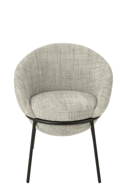 Dining Chair Dining Chair With Iron Legs Iron Grey/Black