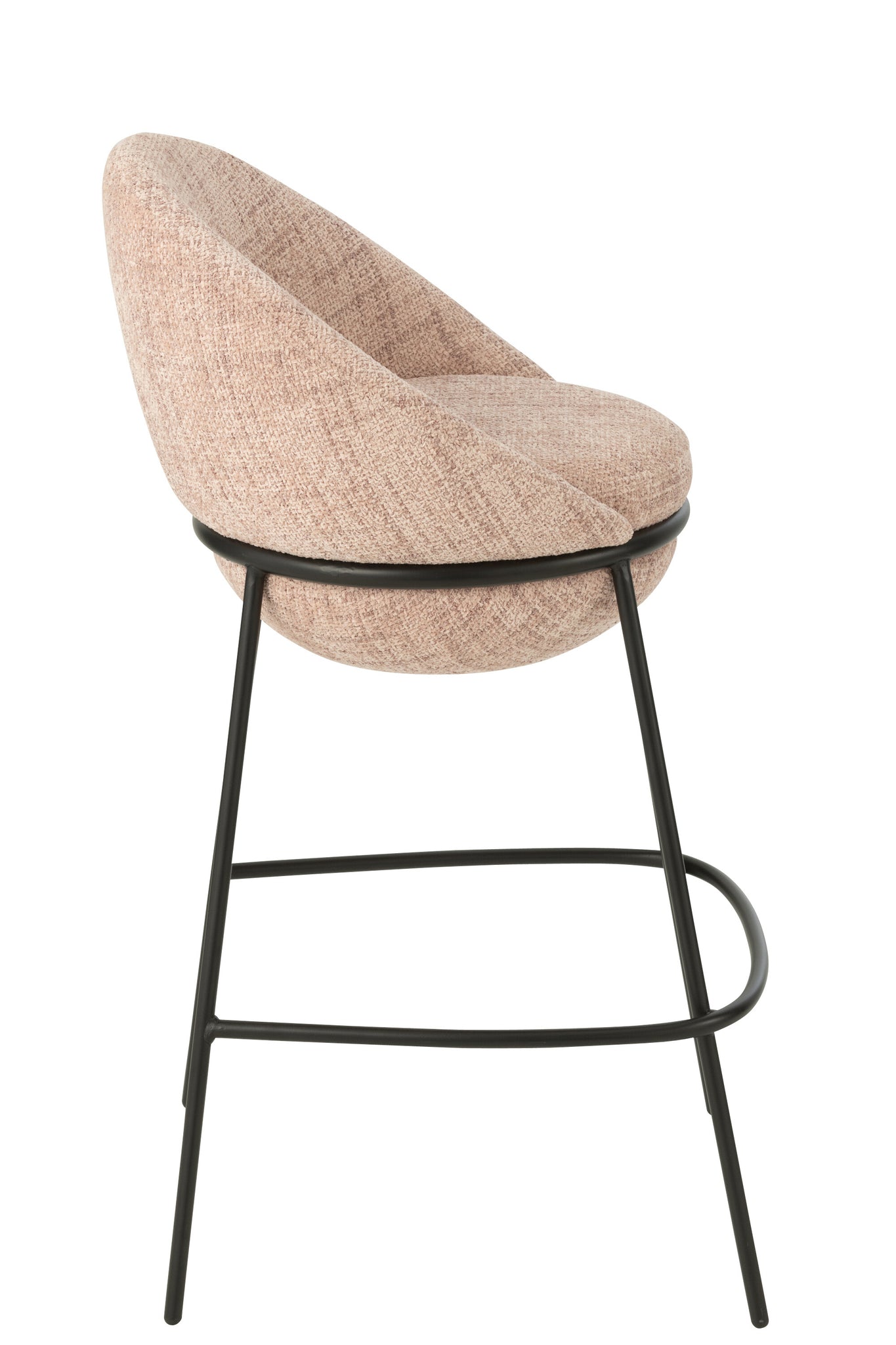 Bar Stool Bar Stool With Iron Legs Iron Light Pink/Black