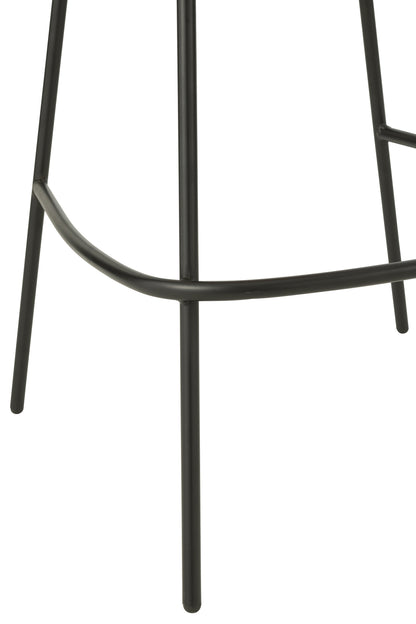 Bar Stool Bar Stool With Iron Legs Iron Light Pink/Black