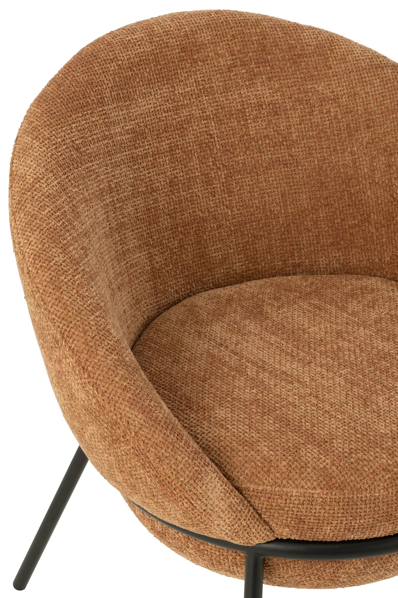 Esszimmerstuhl mit Eisenbeinen, Farbe: Eisen, Terrakotta/Schwarz