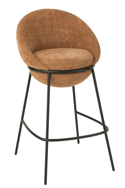Bar Stool Bar Stool With Iron Legs Iron Terracotta/Black