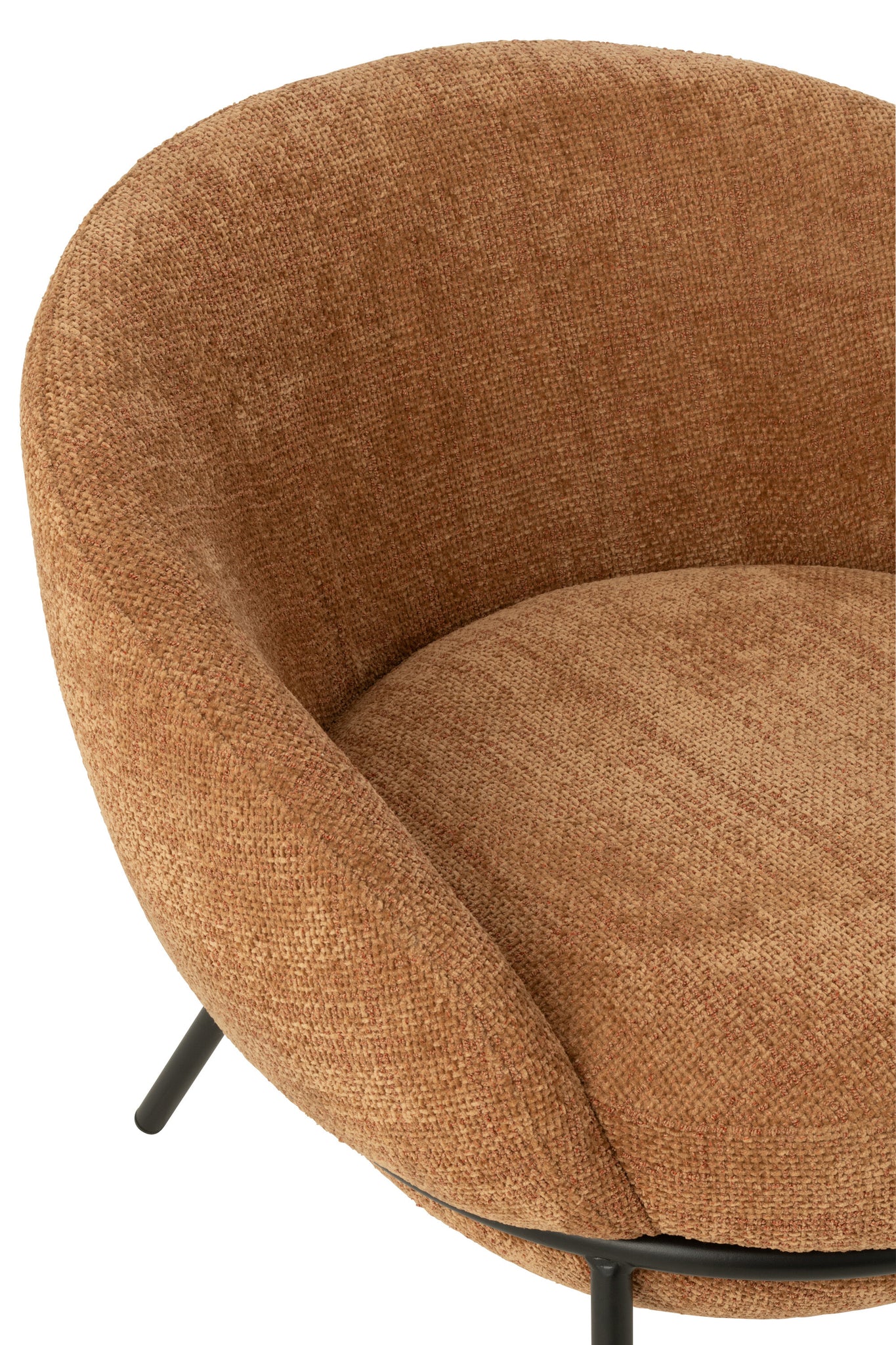 Lounge Chair  +  Footstool Iron Terracotta/Black