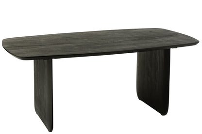 Dining Table Acacia Wood Black