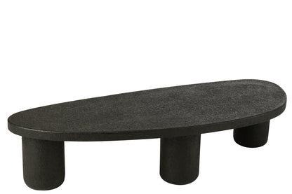Coffee Table Oval Mdf Black