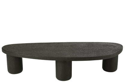 Coffee Table Oval Mdf Black