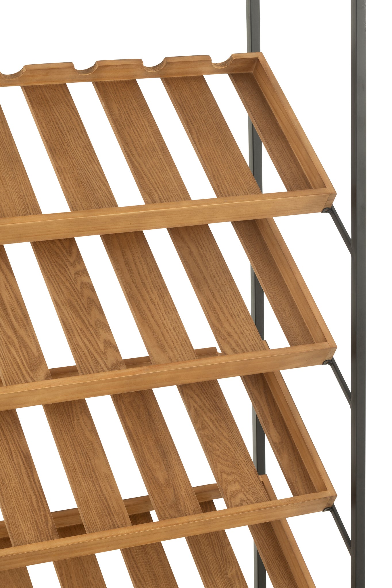 Bar Cabinet Wine Veneer Natural/Black Large