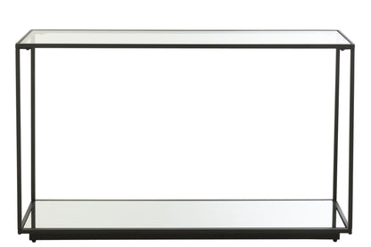 Konsole Eisen/Glas Schwarz