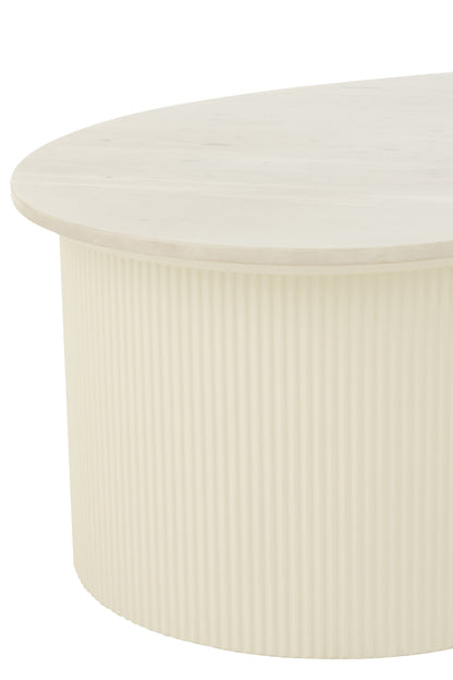 Coffee Table Marble/Mdf White