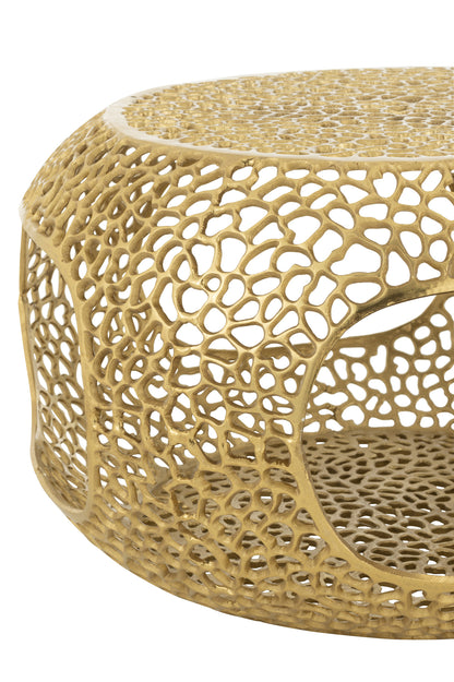 Coffee Table Aluminium Gold Colored Small