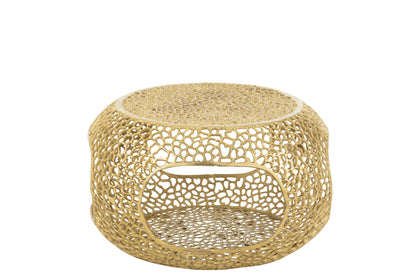 Coffee Table Aluminium Gold Colored Small
