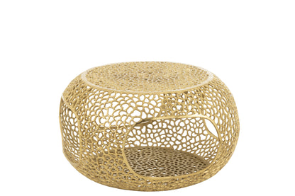 Coffee Table Aluminium Gold Colored Small