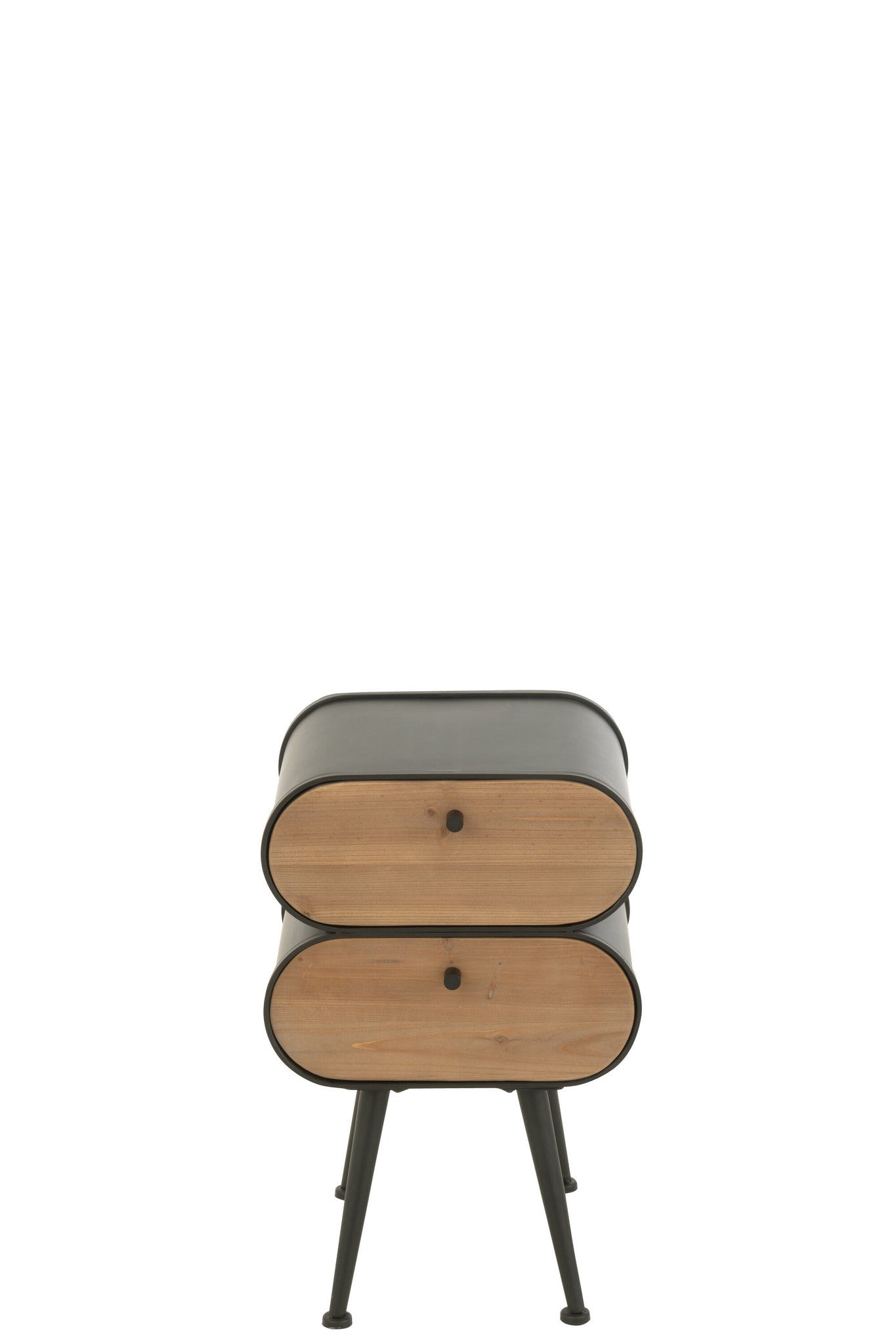 Cabinet Wood And Metal Cabinet Fir Wood Black/Light Beige