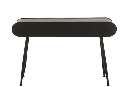 Console Wood And Metal Table Console Fir Wood Black/Light Beige