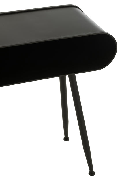 Console Wood And Metal Table Console Fir Wood Black/Light Beige