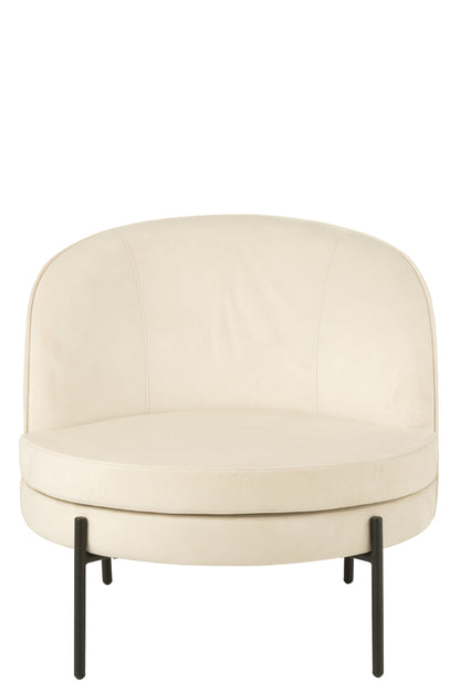 Armchair Iron Off-White/Black