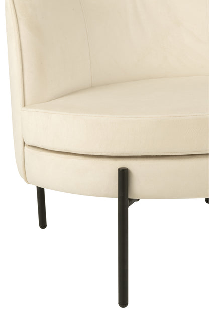 Armchair Iron Off-White/Black