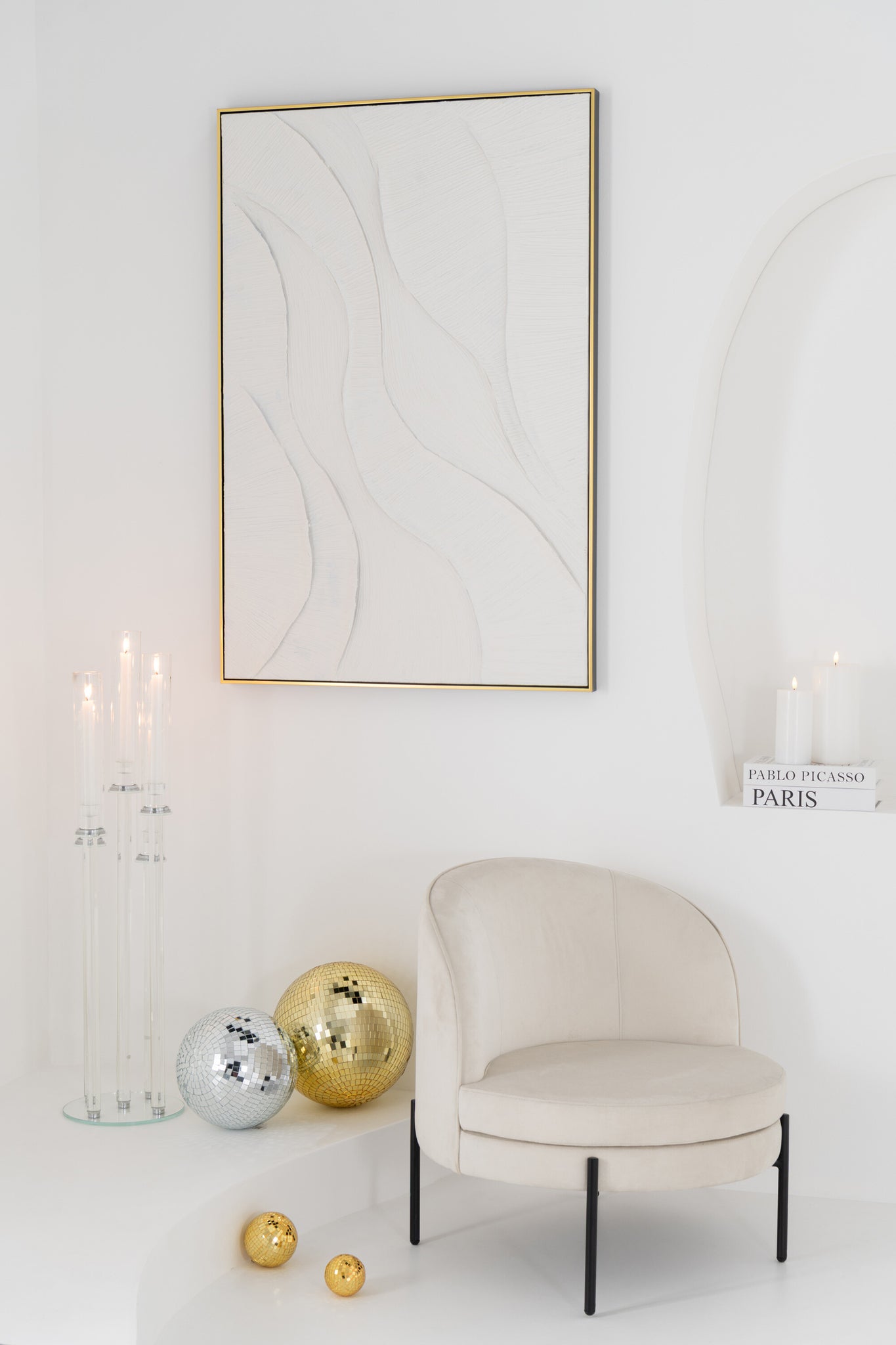 Armchair Iron Off-White/Black