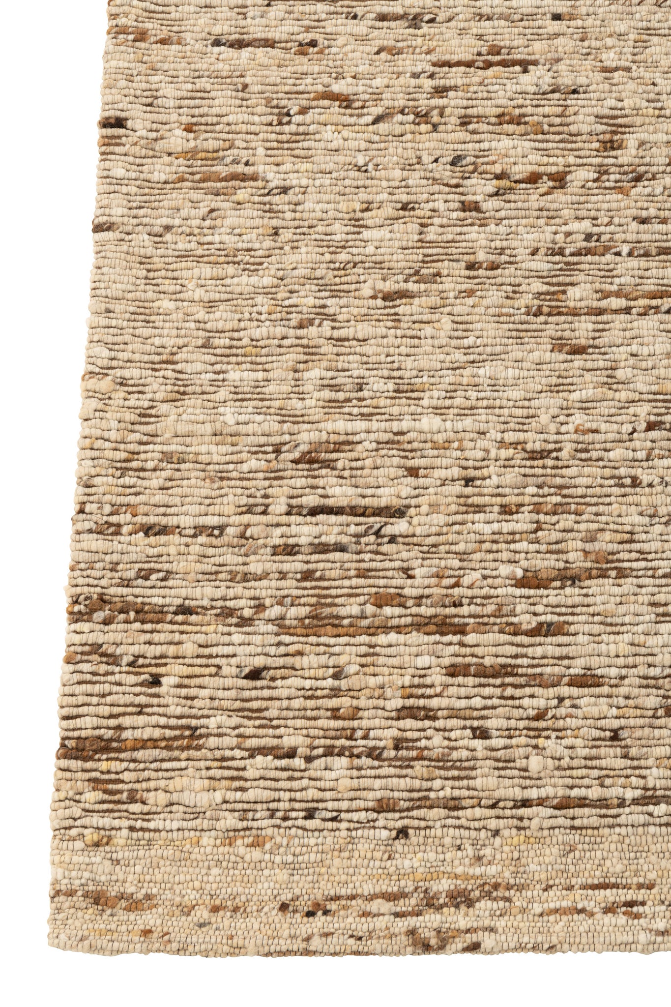 Rug Woven Wool Ecru/Brown