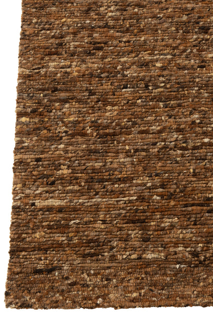 Rug Woven Wool Brown