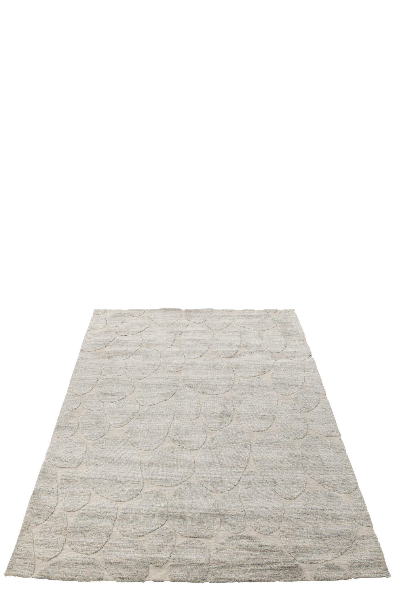 Rug Stone Pattern Polyester Grey Blue