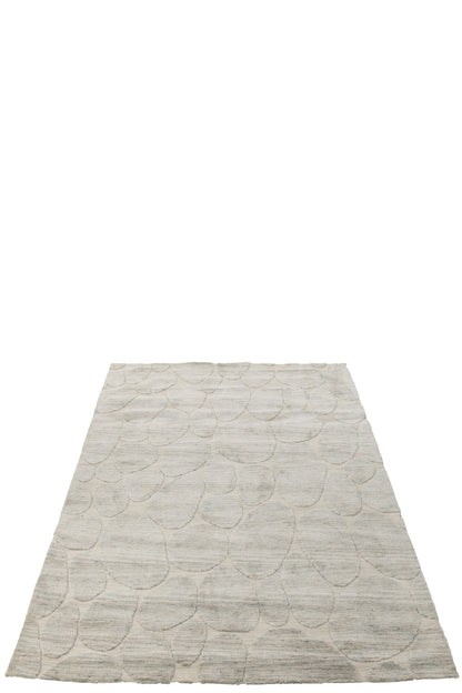 Rug Stone Pattern Polyester Grey Blue