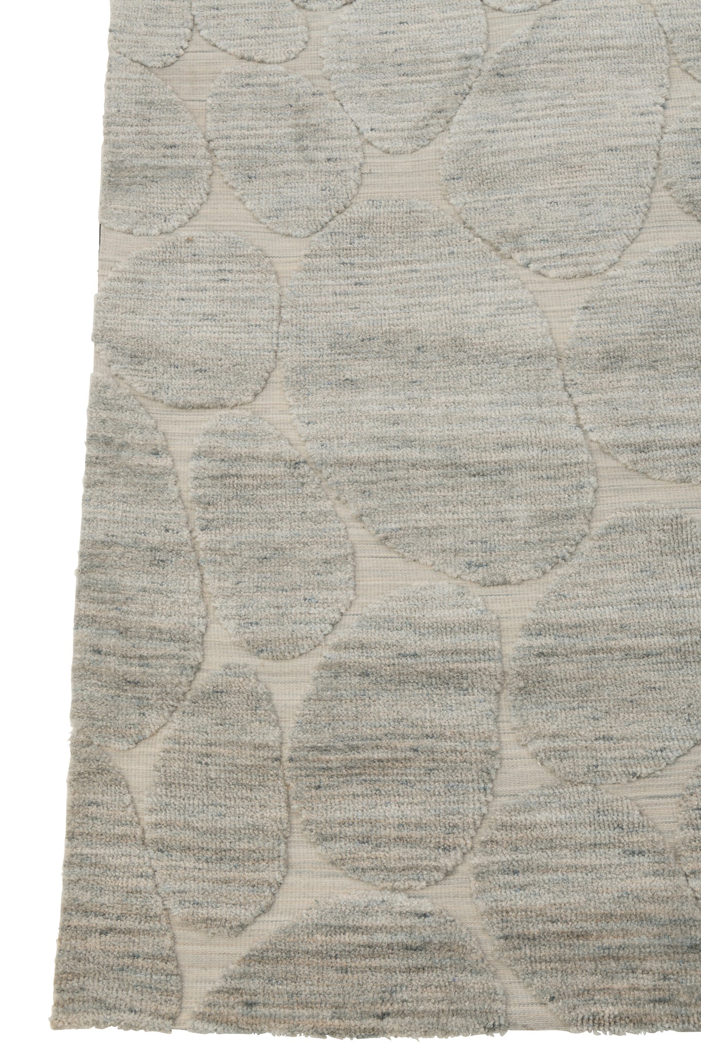 Rug Stone Pattern Polyester Grey Blue