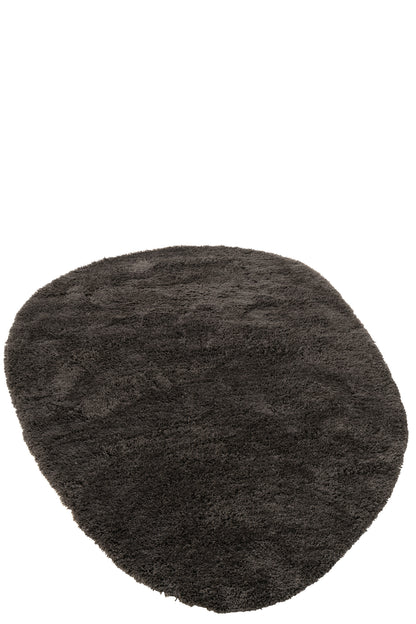 Rug Fluffy Polyester Dark Grey
