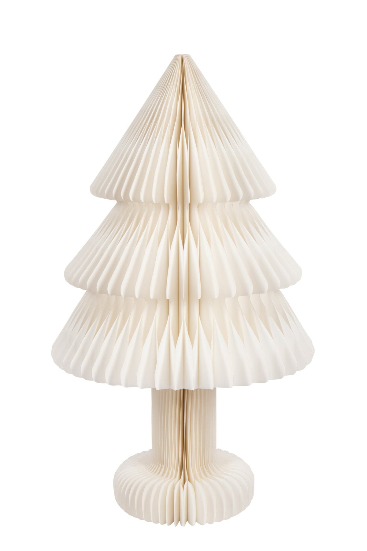 Opvouwbare kerstboom – papier, gebroken wit, 100 cm