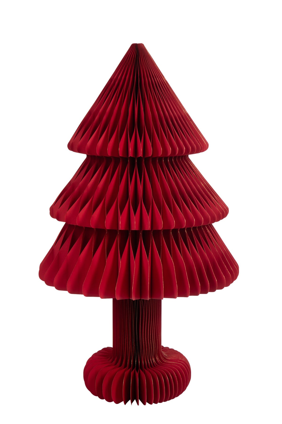 Opvouwbare kerstboom – papier, kerstrood, 100 cm