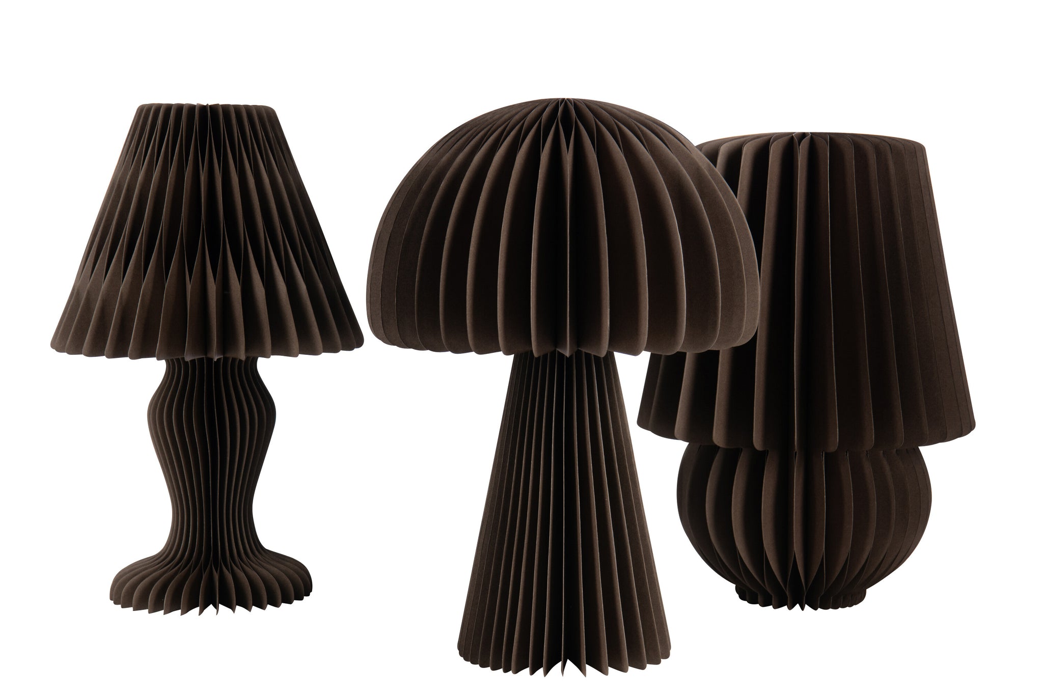 Lamp Shade Foldable Paper Dark Brown