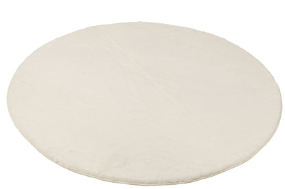 Rug Cutie Round Polyester White